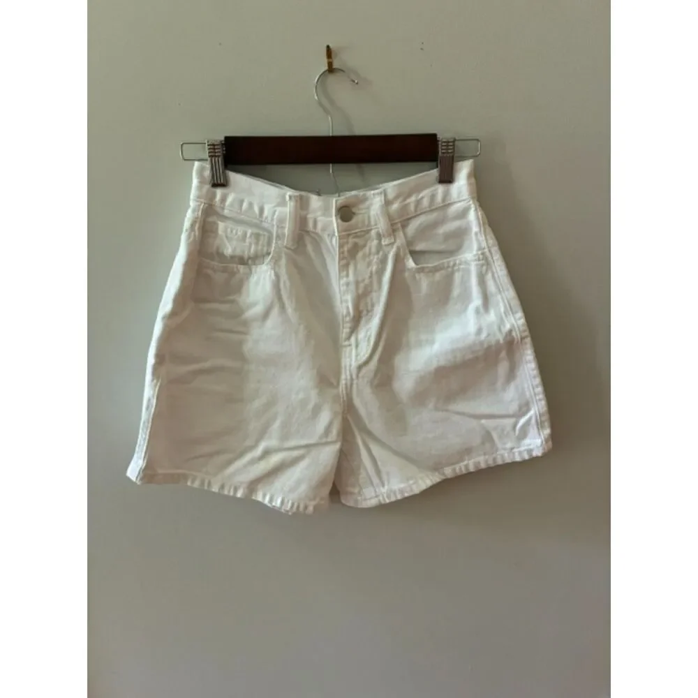 Cello High Rise Denim Shorts Women's Small White High Waisted EUC